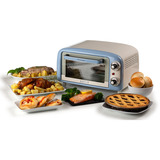 Ariete 3919/05 10 L 800 W Lyse Blå Grill, Mini ovn Hvid/Lyseblå, 10 L, Lyse Blå, Fritstående, Dreje, 90 - 230 °C, Mekanisk