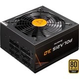 Chieftec Polaris 3.0 1250W enhed til strømforsyning 20+4 pin ATX ATX Sort, PC strømforsyning Sort, 1250 W, 100 - 240 V, 50/60 Hz, 15-8 A, Aktiv, 120 W
