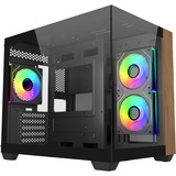 Cooler Master E481-KHNN-S00, Towerkabinet Sort/træ