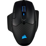 Corsair DARK CORE RGB PRO mus Højre hånd RF Wireless + Bluetooth + USB Type-A Optisk 18000 dpi, Gaming mus Sort, Højre hånd, Optisk, RF Wireless + Bluetooth + USB Type-A, 18000 dpi, Sort