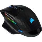 Corsair DARK CORE RGB PRO mus Højre hånd RF Wireless + Bluetooth + USB Type-A Optisk 18000 dpi, Gaming mus Sort, Højre hånd, Optisk, RF Wireless + Bluetooth + USB Type-A, 18000 dpi, Sort