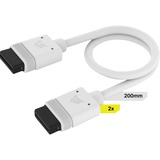 Corsair iCUE LINK Kabel, 200mm, lige Hvid