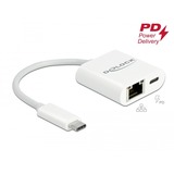 DeLOCK 65402 netværkskort Ethernet 5000 Mbit/s, Adapter Hvid, Ledningsført, USB Type-C, Ethernet, 5000 Mbit/s, Hvid