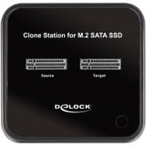 DeLOCK USB 3.0 Docking- og klonstation M.2 SATA, Docking station Sort