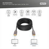 Digitus AK-330126-200-S, Kabel Sort