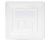 Digitus CAT.6A dataudtag, indbygget, afskærmet, 2x RJ-45 LSA, Samledåse Hvid