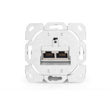 Digitus CAT.6A dataudtag, indbygget, afskærmet, 2x RJ-45 LSA, Samledåse Hvid