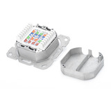 Digitus CAT.6A dataudtag, indbygget, afskærmet, 2x RJ-45 LSA, Samledåse Hvid