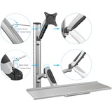 Digitus DA-90354 skærmbeslag og -stativer 68,6 cm (27") Sølv Væg, Wall Mount Sølv, 8 kg, 43,2 cm (17"), 68,6 cm (27"), 100 x 100 mm, Højdejustering, Sølv