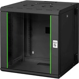 Digitus DN-19 12-U-3-SW stativ 12U Vægmonteret stativ Sort, IT kabinet Sort, Vægmonteret stativ, 12U, 100 kg, Sort