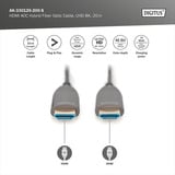 Digitus HDMI AOC hybrid fiberoptisk kabel, UHD 8K Sort