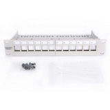 Digitus Modulært patchpanel, 12-porte, ubesat, Patch Panel grå