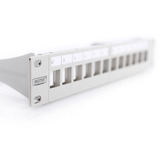 Digitus Modulært patchpanel, 12-porte, ubesat, Patch Panel grå
