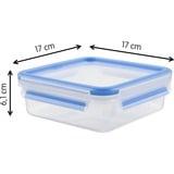 Emsa 508536 enhed til madopbevaring Rektangulær Kasse 0,85 L Transparent 8 stk, Boks gennemsigtig/Blå, Kasse, Rektangulær, 0,85 L, Transparent, Plast, Tyskland