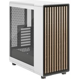 Fractal Design North Chalk White TG Clear, Towerkabinet Hvid/træ