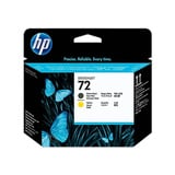 HP 72 DesignJet-skrivehoved, mat sort og gul, Skrivehovedet mat sort og gul, HP DesignJet T610-printerserien, T620-printerserien, T770-printerserien, T1100-printerserien,..., Termisk inkjet, Sort, Gul, C9384A, Singapore, 28 mm