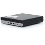HP ProDesk 600 G4 DM Renoveret, Mini-PC Sort/Sølv