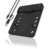 ICY BOX IB-2915MSCL-C31 USB 3.2 Gen 2 (3.1 Gen 2) Type-C Sort, Docking station HDD, SSD, SATA, Serial ATA II, Serial ATA III, 2.5,3.5,M.2, USB 3.2 Gen 2 (3.1 Gen 2) Type-C, Sort, Plast