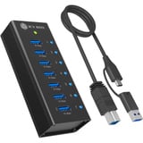 ICY BOX IB-AC618a, USB hub Sort