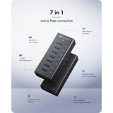 ICY BOX IB-AC618a, USB hub Sort