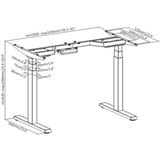 ICY BOX IB-EW205B-T Elektrisk 2 ben Sort, understel Sort, 125 kg, Elektrisk, 38 mm/sek., 2 ben, Stål, Sort