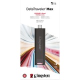 Kingston DataTraveler Max USB-nøgle 1000 GB USB Type-C Sort, USB-stik Sort, 1000 GB, USB Type-C, 1000 MB/s, Glide, 12 g, Sort