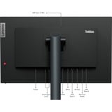 Lenovo ThinkVision P24h-30 computerskærm 60,5 cm (23.8") 2560 x 1440 pixel Quad HD LED Sort, LED-skærm Sort, 60,5 cm (23.8"), 2560 x 1440 pixel, Quad HD, LED, 6 ms, Sort