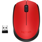 Logitech M171 mus Ambidextrous RF trådløst Optisk 1000 dpi Rød, Ambidextrous, Optisk, RF trådløst, 1000 dpi, Rød