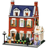 Lumibricks Rækkehus af røde mursten, Bygge legetøj 