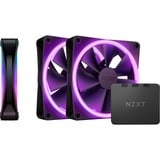 NZXT F120 RGB DUO Triple 120x120x25, Sag fan Sort