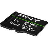 PNY Pro Elite Prime microSD 1 TB, Hukommelseskort Sort/Grøn