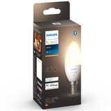 Philips Hue Kerte - E14 pære - 1-pak, LED-lampe Philips Hvide Hue pærer Kerte - E14 pære - 1-pak, Smart pære, Hvid, Bluetooth/Zigbee, Integreret LED, E14, Varm hvid