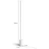 Philips Signe gradient gulvlampe, LED lys Hvid, Philips Hue White and Color ambiance Signe gradient gulvlampe, Intelligent gulvbelysning, Bluetooth, Hvid, LED, Aluminium, Ikke-udskiftelig pære(r)