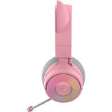 Razer Kraken Kitty V3 Pro Quartz, Gaming headset Rosa/grå