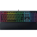 Razer Ornata V3 tastatur USB QWERTZ Tysk Sort, Gaming-tastatur Sort, DE-layout, Razer Hybrid Mecha Membran, Fuld størrelse (100 %), USB, Membran, QWERTZ, RGB LED, Sort