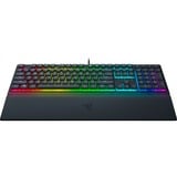 Razer Ornata V3 tastatur USB QWERTZ Tysk Sort, Gaming-tastatur Sort, DE-layout, Razer Hybrid Mecha Membran, Fuld størrelse (100 %), USB, Membran, QWERTZ, RGB LED, Sort