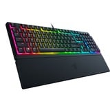 Razer Ornata V3 tastatur USB QWERTZ Tysk Sort, Gaming-tastatur Sort, DE-layout, Razer Hybrid Mecha Membran, Fuld størrelse (100 %), USB, Membran, QWERTZ, RGB LED, Sort