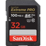 SanDisk Extreme PRO 32 GB SDHC UHS-I Klasse 10, Hukommelseskort Sort, 32 GB, SDHC, Klasse 10, UHS-I, 200 MB/s, 90 MB/s