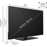 Telefunken XF40VP750M, LED-tv Sort
