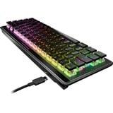 Turtle Beach Vulcan II Mini Air tastatur Spil RF trådløs + Bluetooth QWERTZ Tysk Sort, Gaming-tastatur Sort, DE-layout, Roccat Titan II Optical Red, Trådløs, RF trådløs + Bluetooth, Optisk nøglekontakt, QWERTZ, RGB LED, Sort