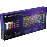 Turtle Beach Vulcan II Mini Air tastatur Spil RF trådløs + Bluetooth QWERTZ Tysk Sort, Gaming-tastatur Sort, DE-layout, Roccat Titan II Optical Red, Trådløs, RF trådløs + Bluetooth, Optisk nøglekontakt, QWERTZ, RGB LED, Sort