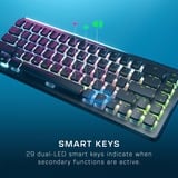 Turtle Beach Vulcan II Mini Air tastatur Spil RF trådløs + Bluetooth QWERTZ Tysk Sort, Gaming-tastatur Sort, DE-layout, Roccat Titan II Optical Red, Trådløs, RF trådløs + Bluetooth, Optisk nøglekontakt, QWERTZ, RGB LED, Sort