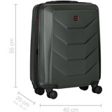 Wenger Prymo Carry-On, hård kuffert, Trolley antracit