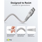 goobay Supersoft USB 2.0 tekstilkabel, USB-C stik > USB-C stik Hvid