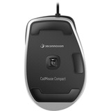 3DConnexion CadMouse Compact mus Højre hånd USB Type-A Optisk Sort/Sølv, Højre hånd, Optisk, USB Type-A, Sort