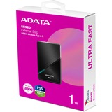 ADATA SE920 Thunderbolt-teknologi 1 TB USB Type-C 3.2 Gen 2 (3.1 Gen 2) Sort, Solid state-drev Sort, 1 TB, USB Type-C, 3.2 Gen 2 (3.1 Gen 2), 3800 MB/s, 40 Gbit/sek., Sort