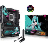 ASUS ROG STRIX X870E-H GAMING HATSUNE MIKU EDITION, Bundkort Sort, AMD, Sokkel AM5, AMD Ryzen 7000 Series, AMD Ryzen 8000 Series, AMD Ryzen 9000 Series, DDR5-SDRAM, 256 GB, To-kanals
