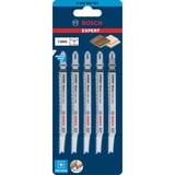 Bosch 2 608 900 551 stiksav, rullesav & sabelsavklinge Stiksavklinger High Carbon Steel (HCS) 5 stk Stiksavklinger, Træ, High Carbon Steel (HCS), Grå, 2,2 mm, 5 cm