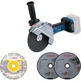 Bosch GWS 18V-180P PROFESSIONAL vinkelsliber 18 cm 7000 rpm 1500 W 2,8 kg Blå/Sort, 7000 rpm, 18 cm, Batteri, 2,8 kg, Børsteløs motor