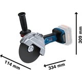 Bosch GWS 18V-180P PROFESSIONAL vinkelsliber 18 cm 7000 rpm 1500 W 2,8 kg Blå/Sort, 7000 rpm, 18 cm, Batteri, 2,8 kg, Børsteløs motor